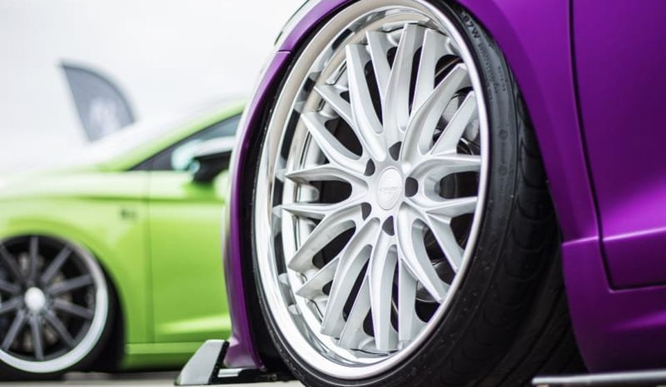 Custom wheels and low-profile tires
